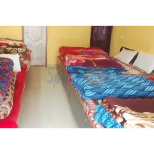  family room with four beds at Hotel Ganga Kinare Near Kedarnath Temple