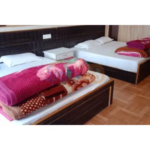room with double beds at Nar Narayan Residency near Badrinath temple