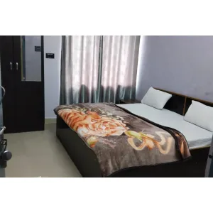 Budget double bed room with storage  cupboard 